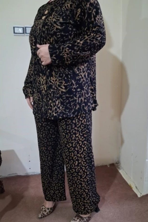 تونیک زنانه طرح پلنگی مدل ساغر