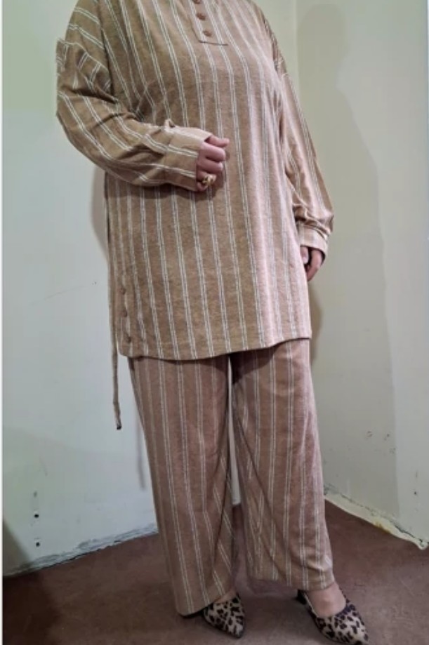 تونیک زنانه راه راه مدل حنا